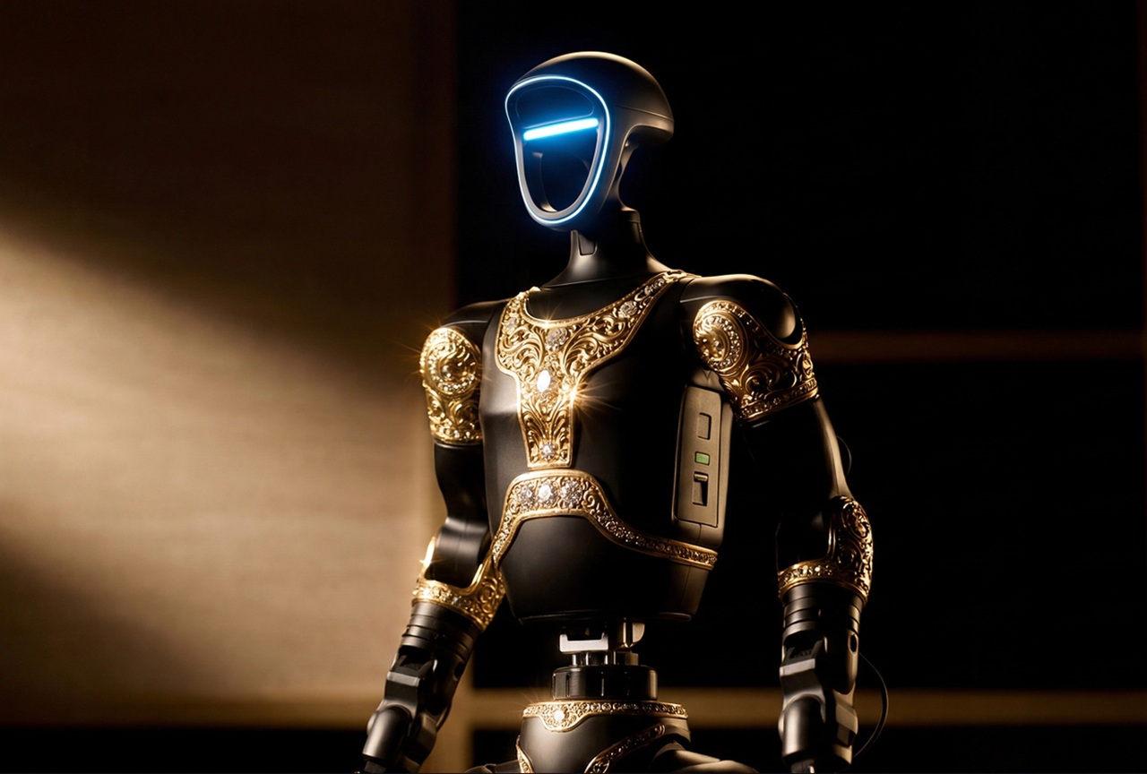 Robot Humanoid Berlapis Emas? Caviar Perkenalkan Alladin, Robot Mewah Terinspirasi Budaya Arab