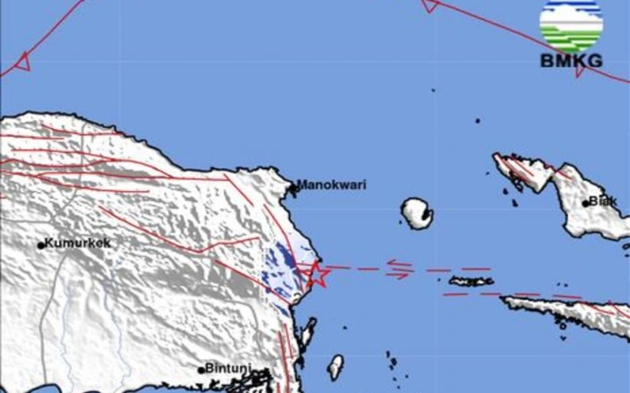 Gempa Ransiki Hari Ini Magnitudo 3,8 Guncang Manokwari Selatan, BMKG: Kedalaman 10 Km