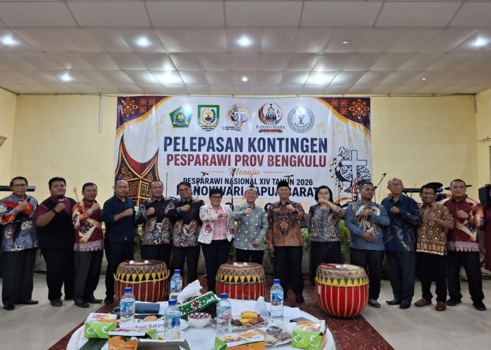Bengkulu Kirim 41 Peserta ke Pesparawi Nasional 2026, Targetkan Prestasi Emas di Papua Barat