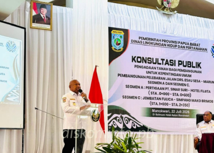 79 Bidang Tanah Terdampak, Pemprov Papua Barat Gelar Konsultasi Publik Proyek Jalan Maruni