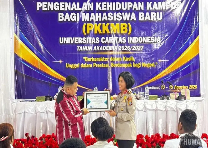 Era AI dan Ancaman Narkoba, Wakapolda Papua Barat Bekali 260 Mahasiswa Baru Uncri